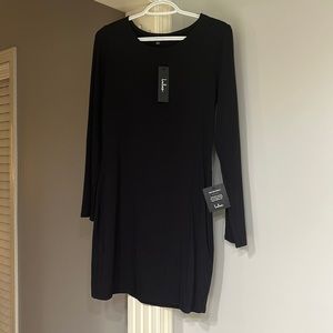 lulus long sleeve black minidress size large